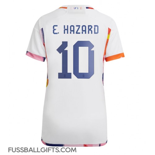 Belgien Eden Hazard #10 Fußballbekleidung Auswärtstrikot Damen WM 2022 Kurzarm